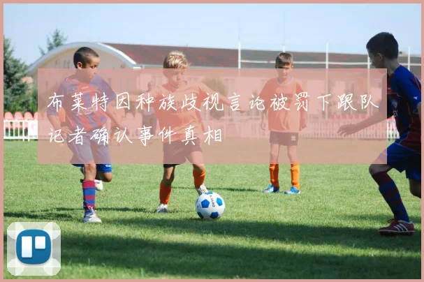 布莱特因种族歧视言论被罚下跟队记者确认事件真相